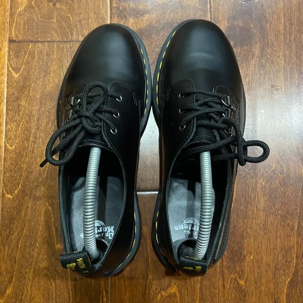 Dr. Martens 1461 Pascal Verso 3-Eye Oxford Derby Black Leather Shoes Men's 7